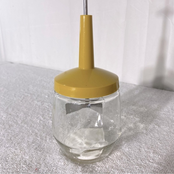 Vintage Androck Canada Glass Food Chopper W MCM Harvest Gold Lid - Picture 10 of 12